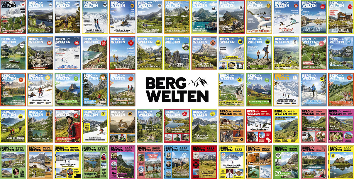 Die Bergwelten-Cover der letzten zehn Jahre