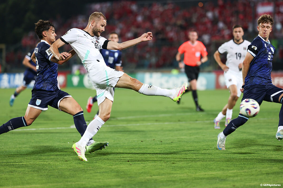 Das WM-Qualifikationsspiel San Marino gegen Österreich am 10.06.2025.