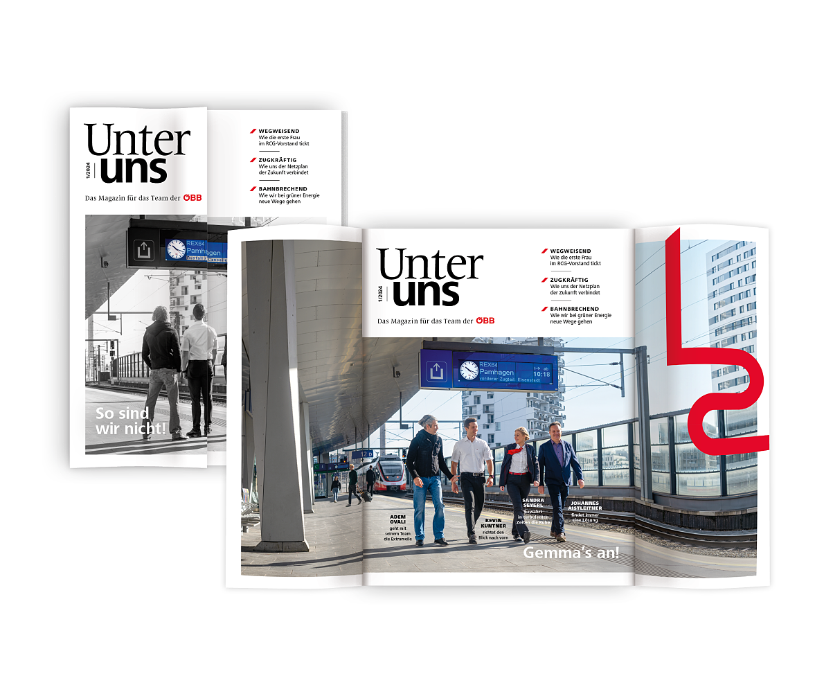 Mockup ÖBB-Mitarbeitermagazin