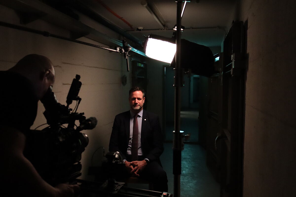 Dreharbeiten zu Operation Achilles: Andreas Holzer, Direktor des Bundeskriminalamts