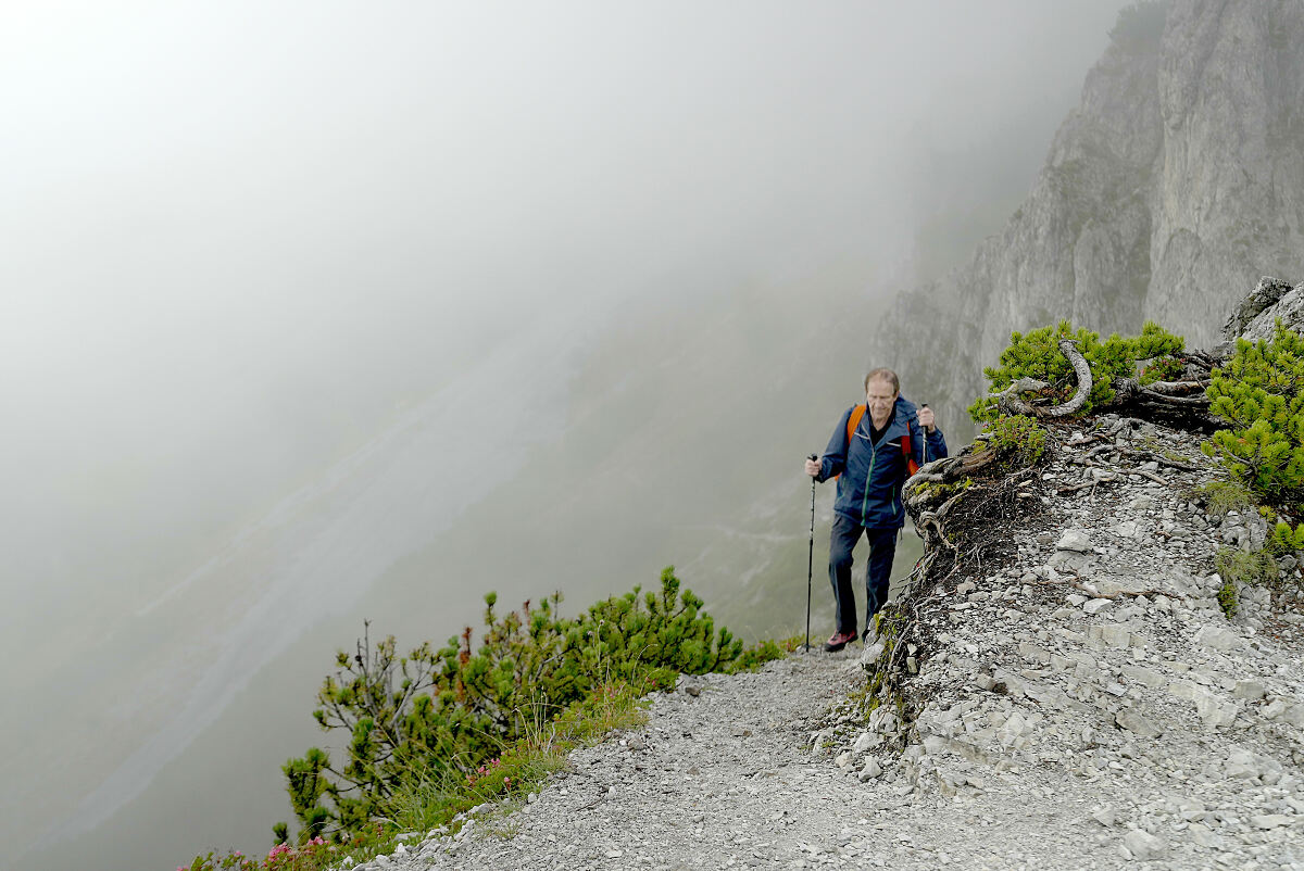Werner Singer beim Bergsteigen